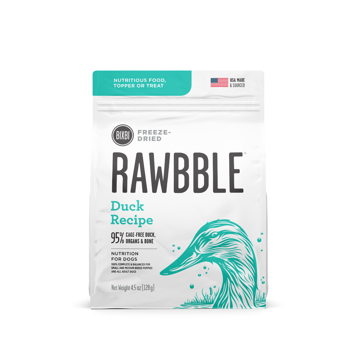 Bixbi Rawbble Freeze-Dried Duck Dog Food