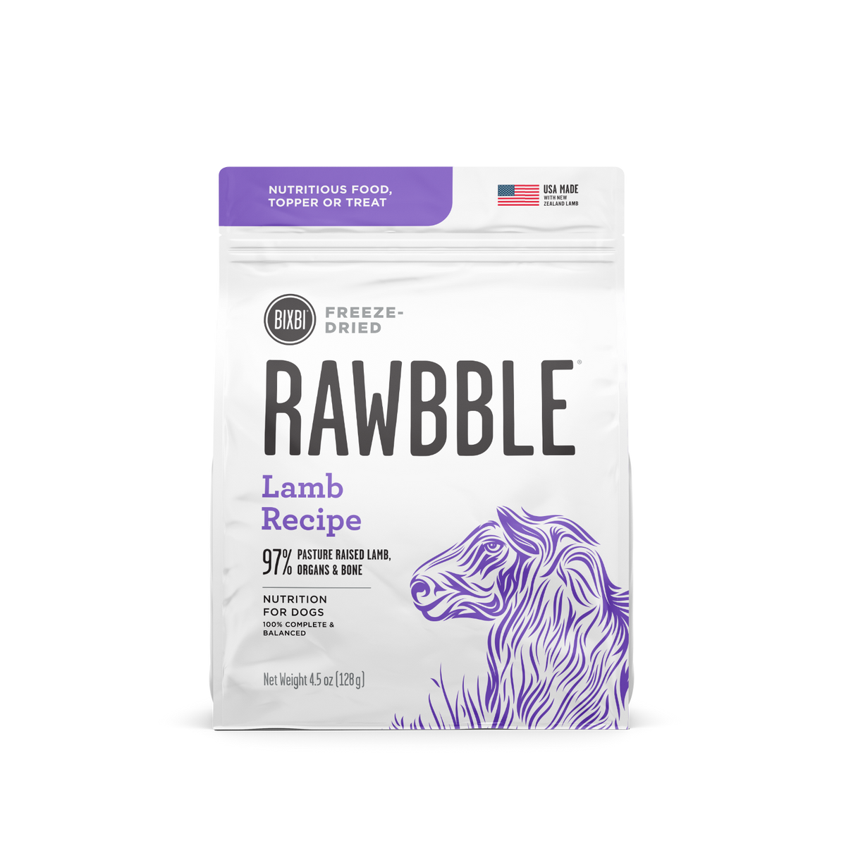 Bixbi Rawbble Freeze-Dried Lamb Dog Food