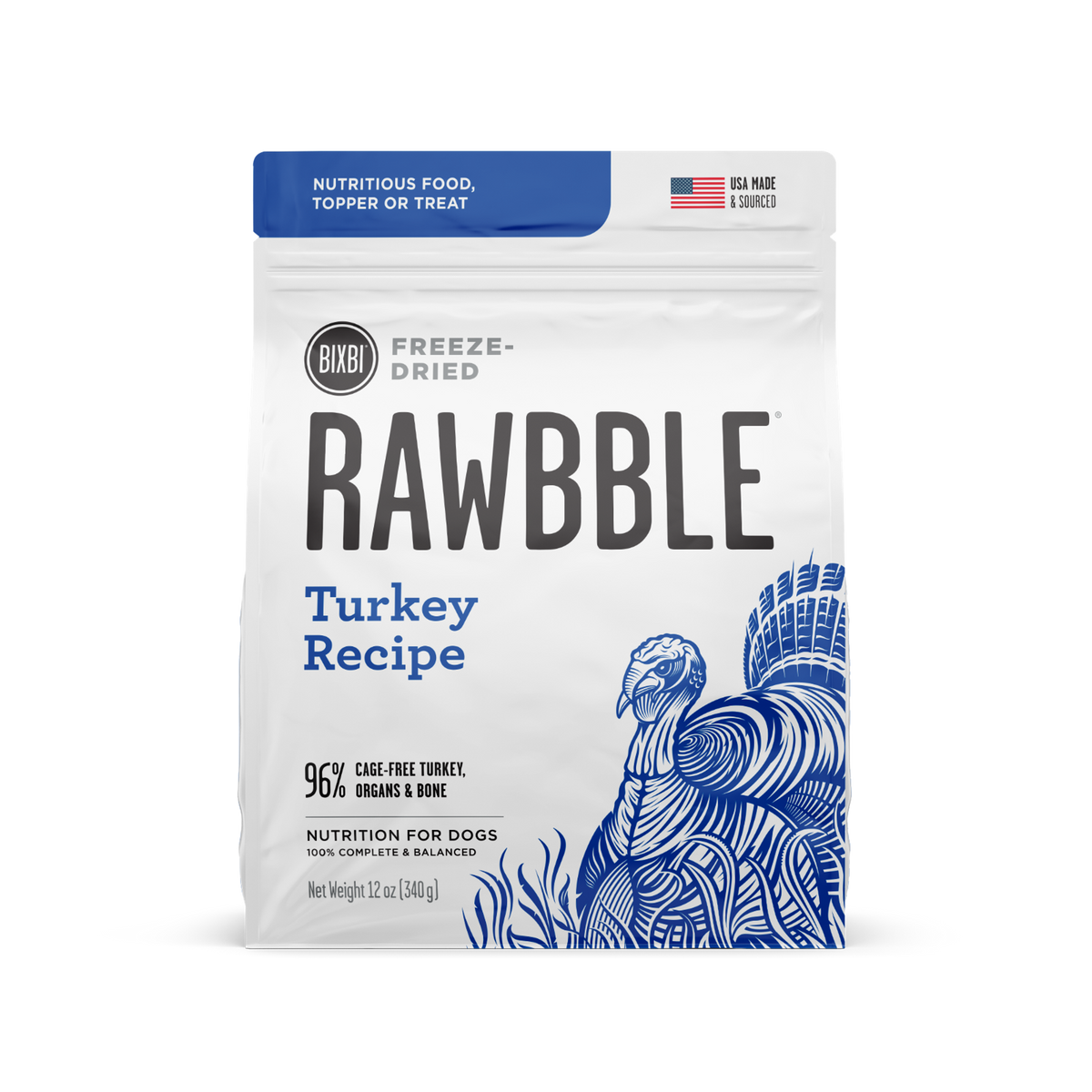 Bixbi Rawbble Freeze-Dried Turkey Dog Food