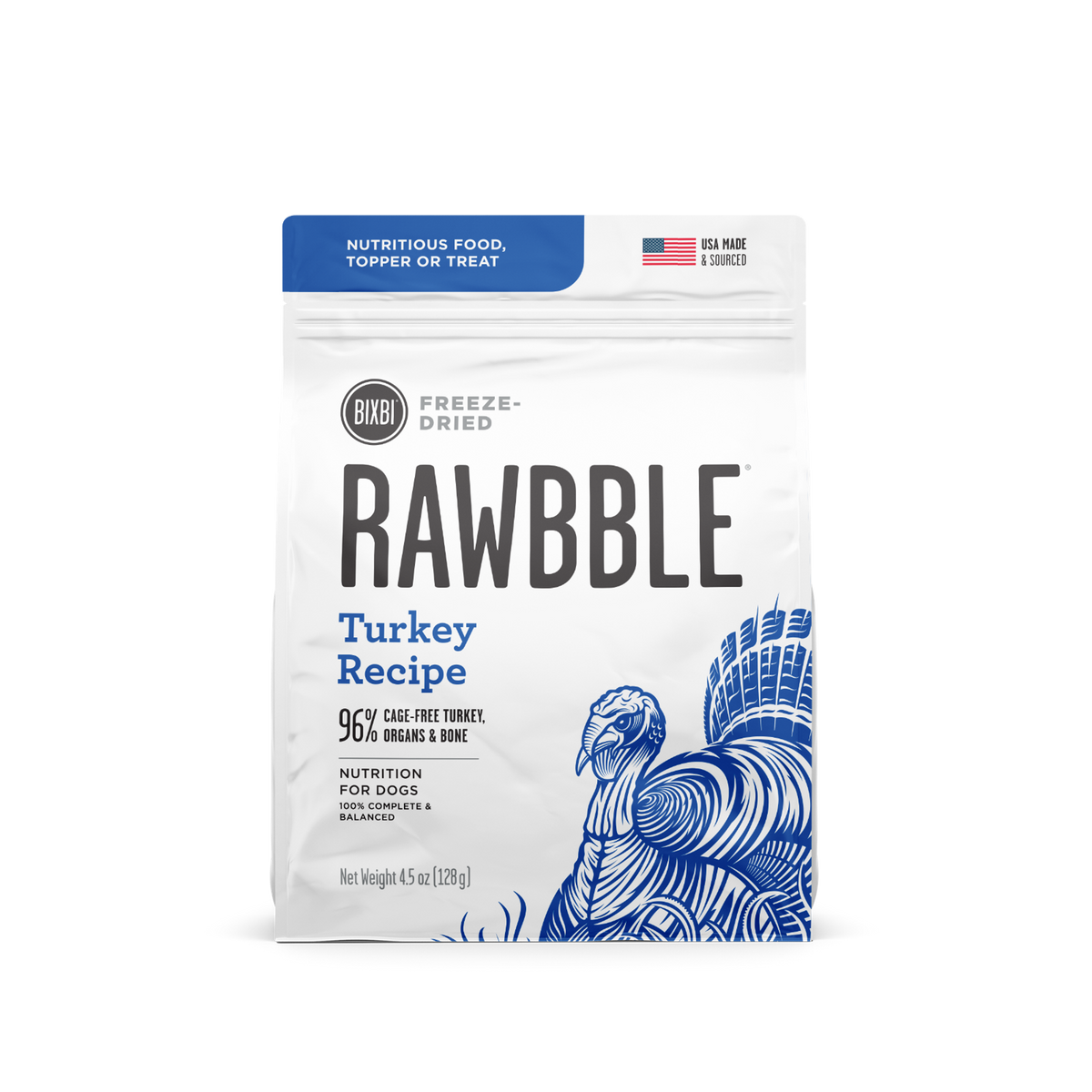 Bixbi Rawbble Freeze-Dried Turkey Dog Food