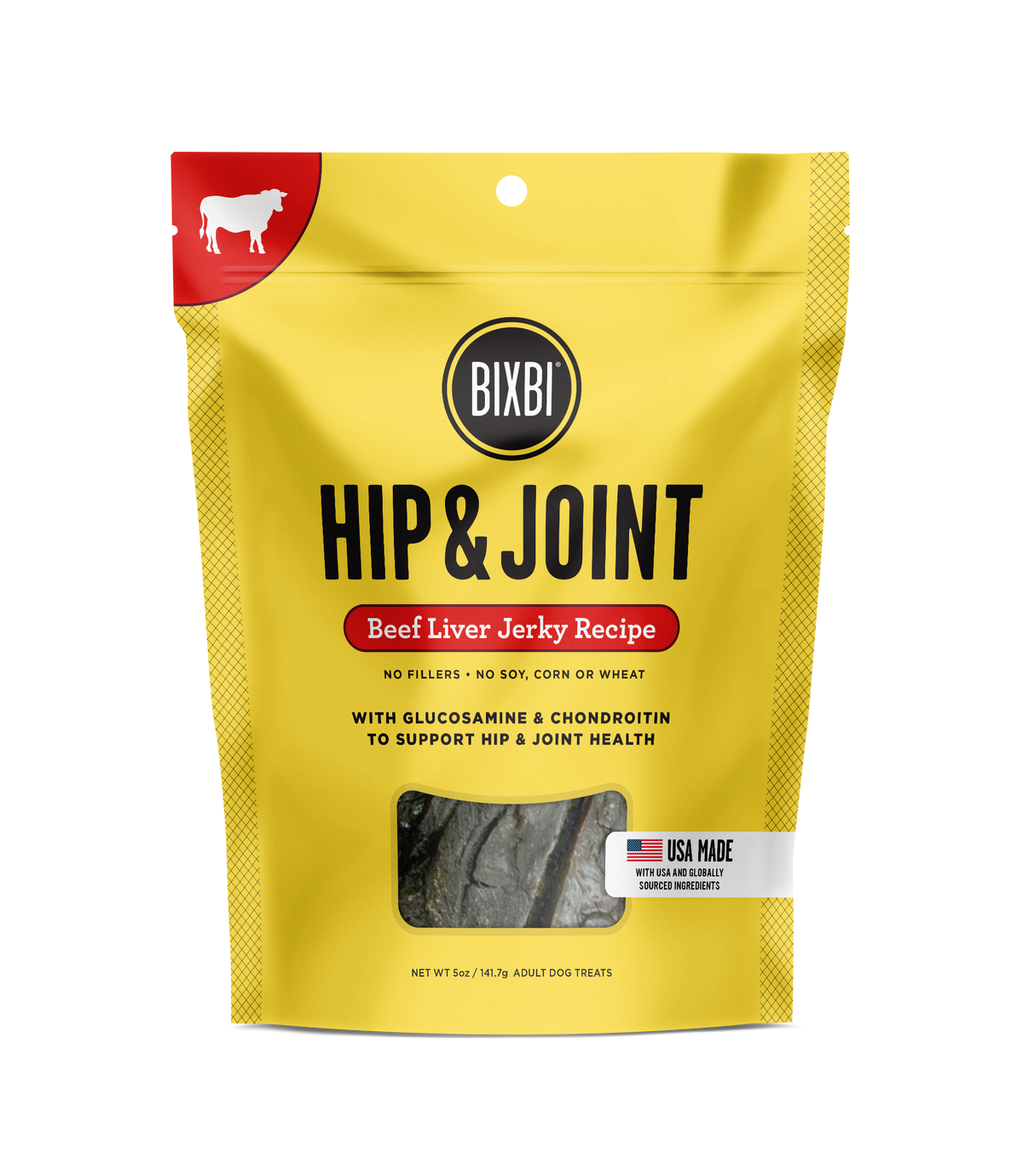Bixbi Hip &amp; Joint Beef Liver Jerky Dog Treats