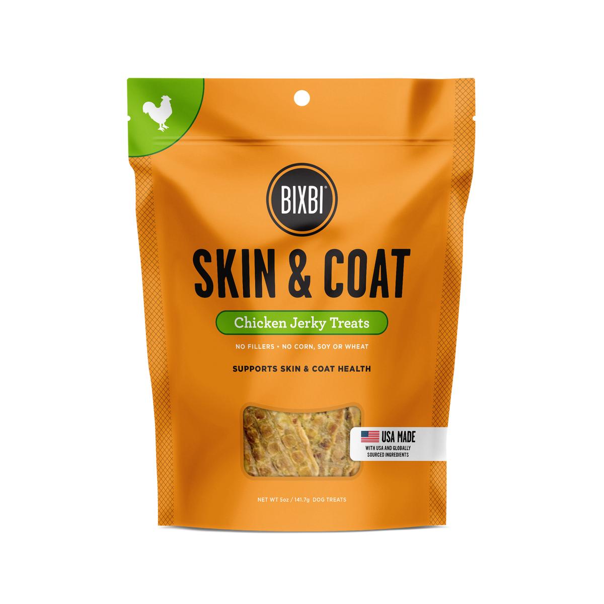 Bixbi Skin &amp; Coat Chicken Jerky Dog Treats