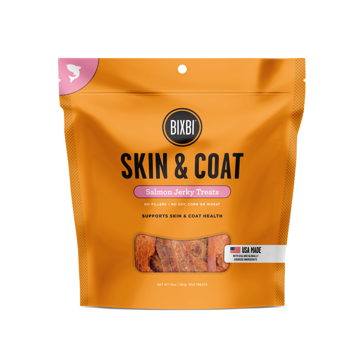 Bixbi Skin &amp; Coat Salmon Jerky Dog Treats