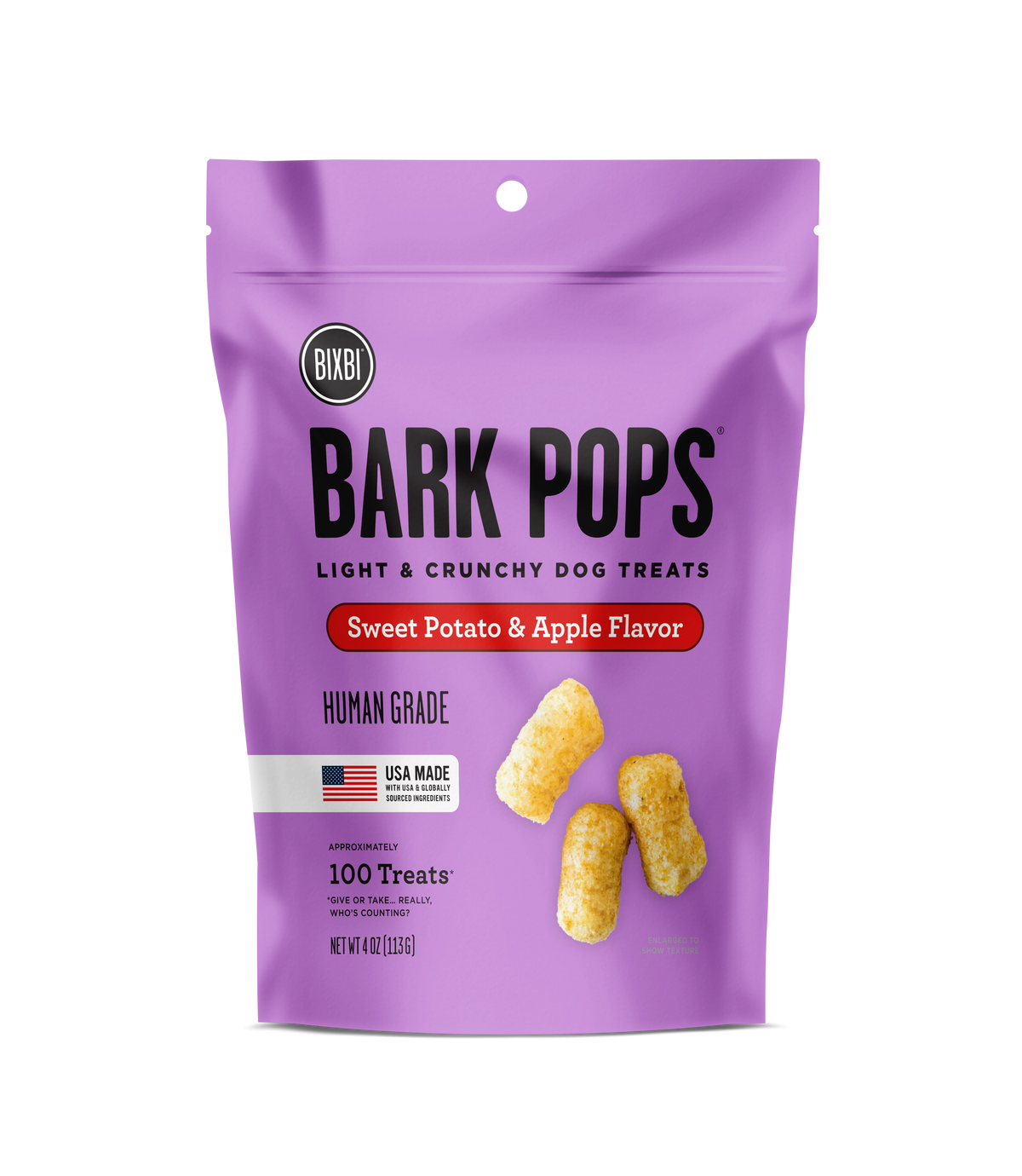 Bixbi Bark Pops Sweet Potato &amp; Apple Dog Treats