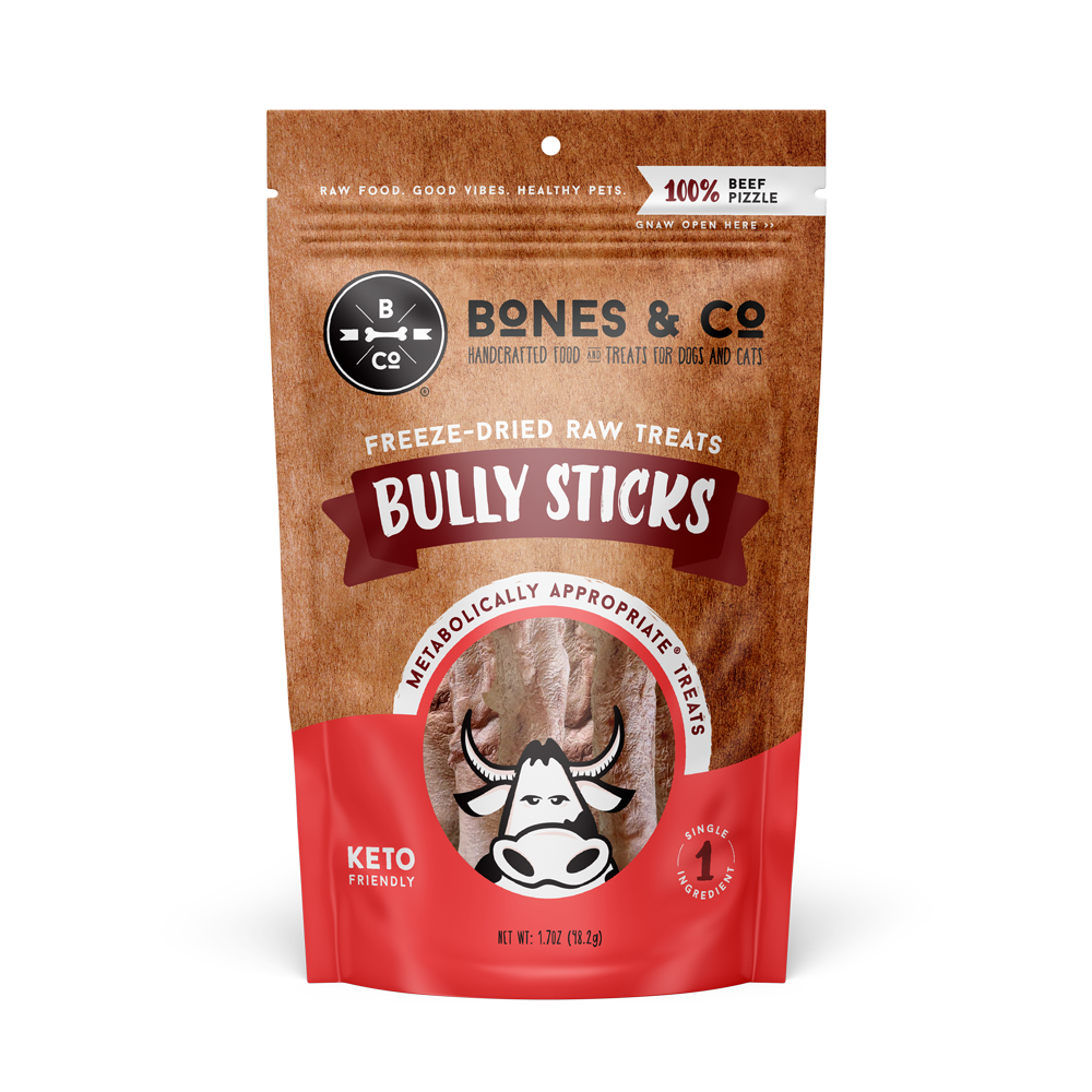 The Bones &amp; Co Freeze-Dried Raw Bully Sticks Dog &amp; Cat Treats