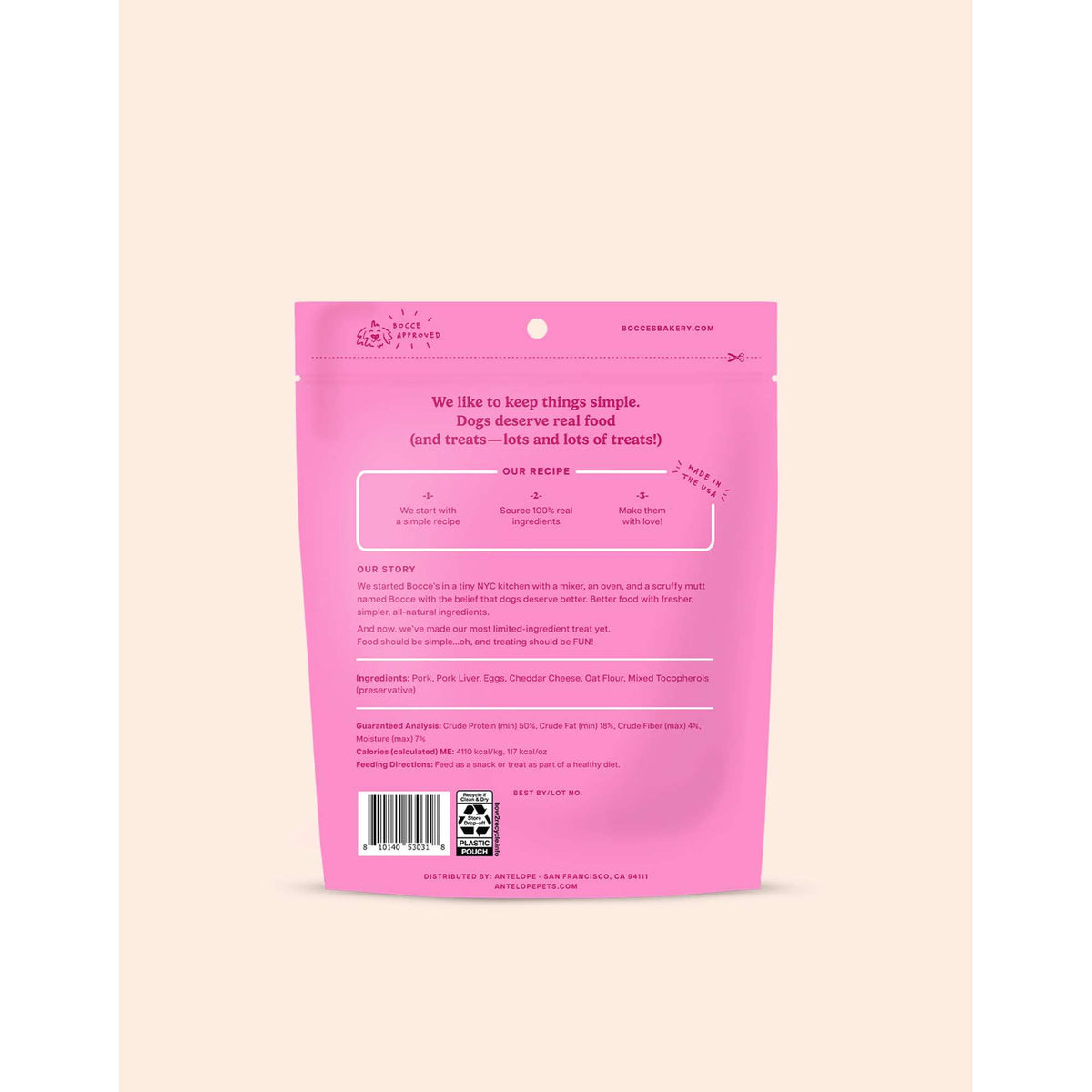 Bocce&#39;s Bakery Bac&#39;n Egg &amp; Cheese Freeze-Dried Dog Treats