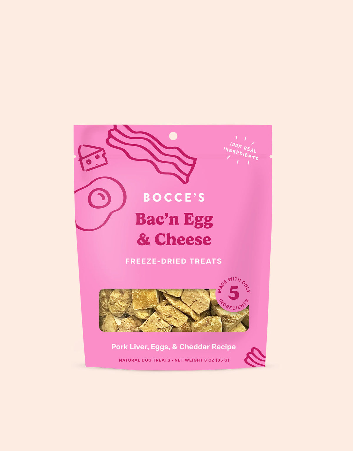 Bocce&#39;s Bakery Bac&#39;n Egg &amp; Cheese Freeze-Dried Dog Treats