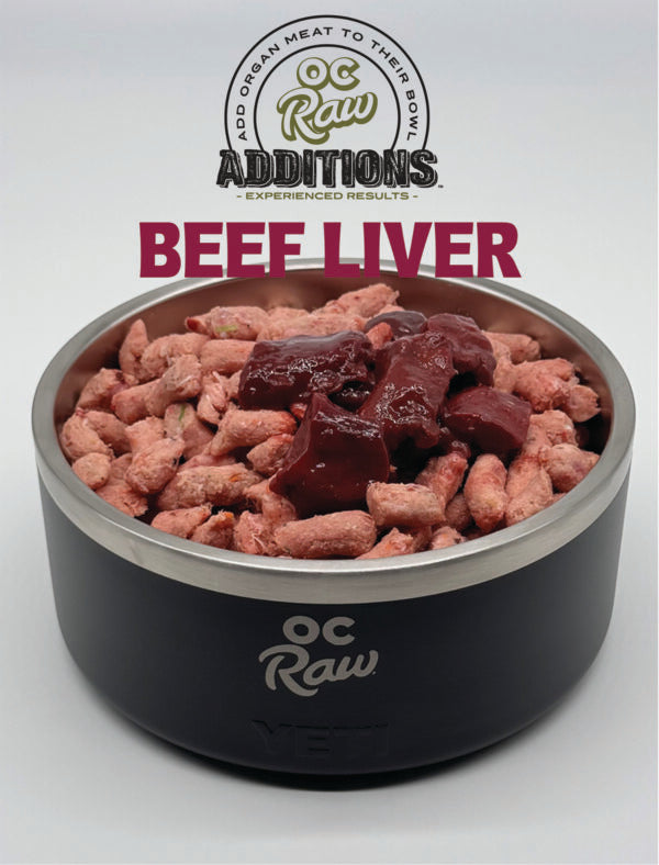 OC Raw Additions Frozen Raw Beef Livers for Dogs
