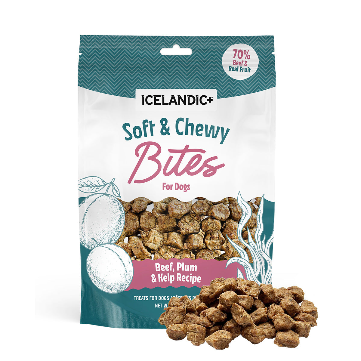 Icelandic+ Soft & Chewy Bites Beef, Plum & Kelp Dog Treats