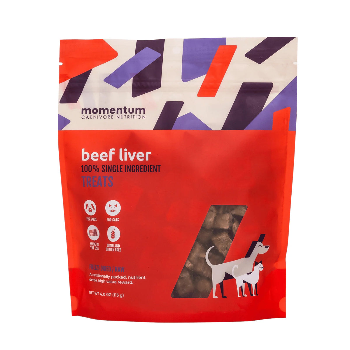 Momentum Carnivore Nutrition Freeze-Dried Raw Beef Liver Dog Treats