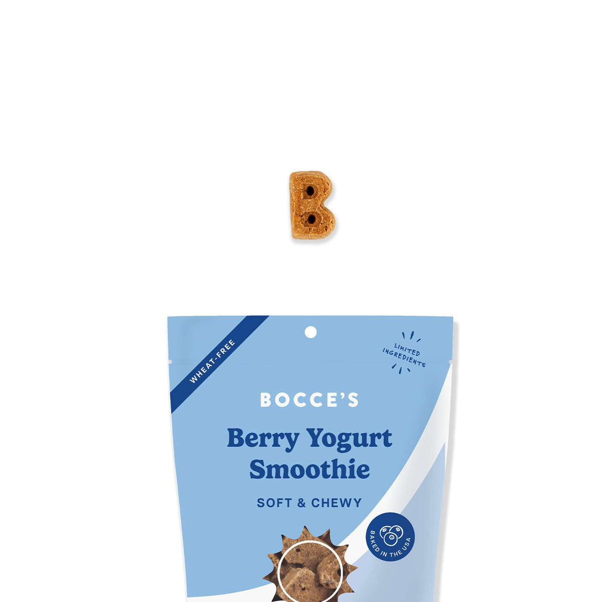 Bocce&#39;s Bakery Berry Yogurt Smoothie Blueberries, Yogurt &amp; Honey Soft &amp; Chewy Dog Treats