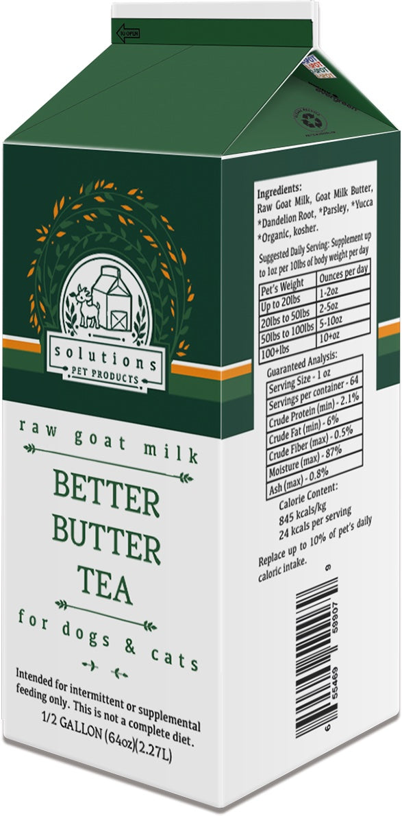 Solutions Pet Products Better Butter Tea Frozen Raw Goat Milk for Dogs and Cats