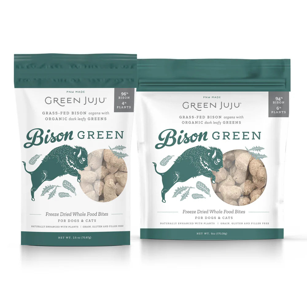 Green Juju Freeze-Dried Bison Green Dog &amp; Cat Whole Food Bites