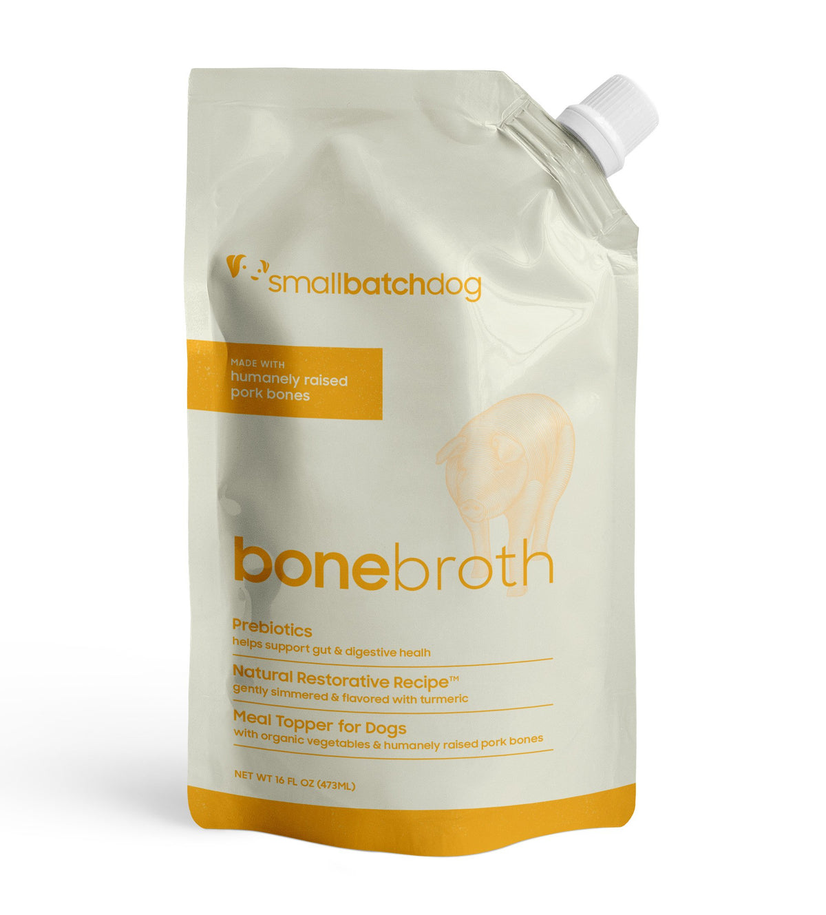 Small Batch Grain Free Pork Bone Broth for Dogs &amp; Cats