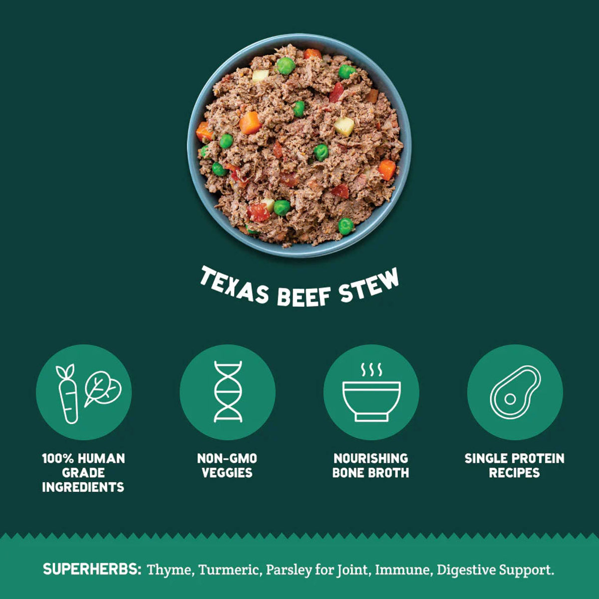 A Pup Above Grain Free Texas Beef Stew Gently Cooked Frozen Dog Food