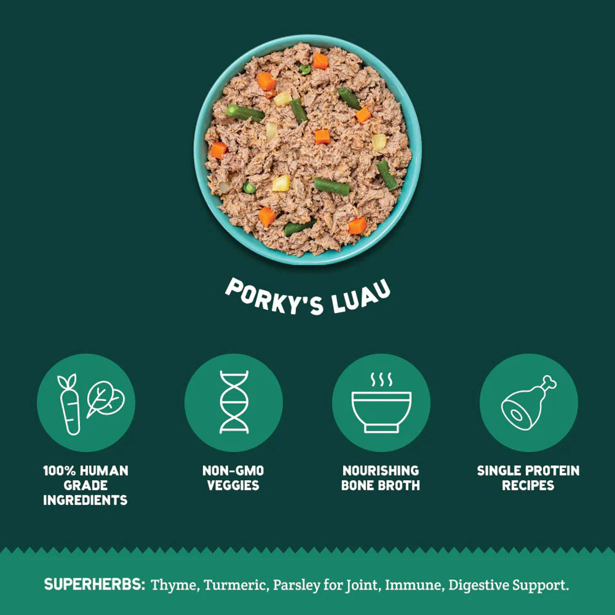 A Pup Above Grain Free Porky&#39;s Luau Gently Cooked Frozen Dog Food