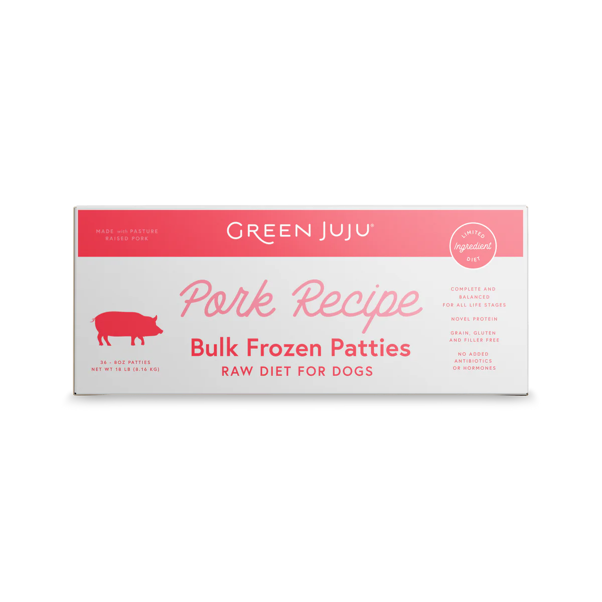 Green Juju Pork Recipe Frozen Raw Dog Food