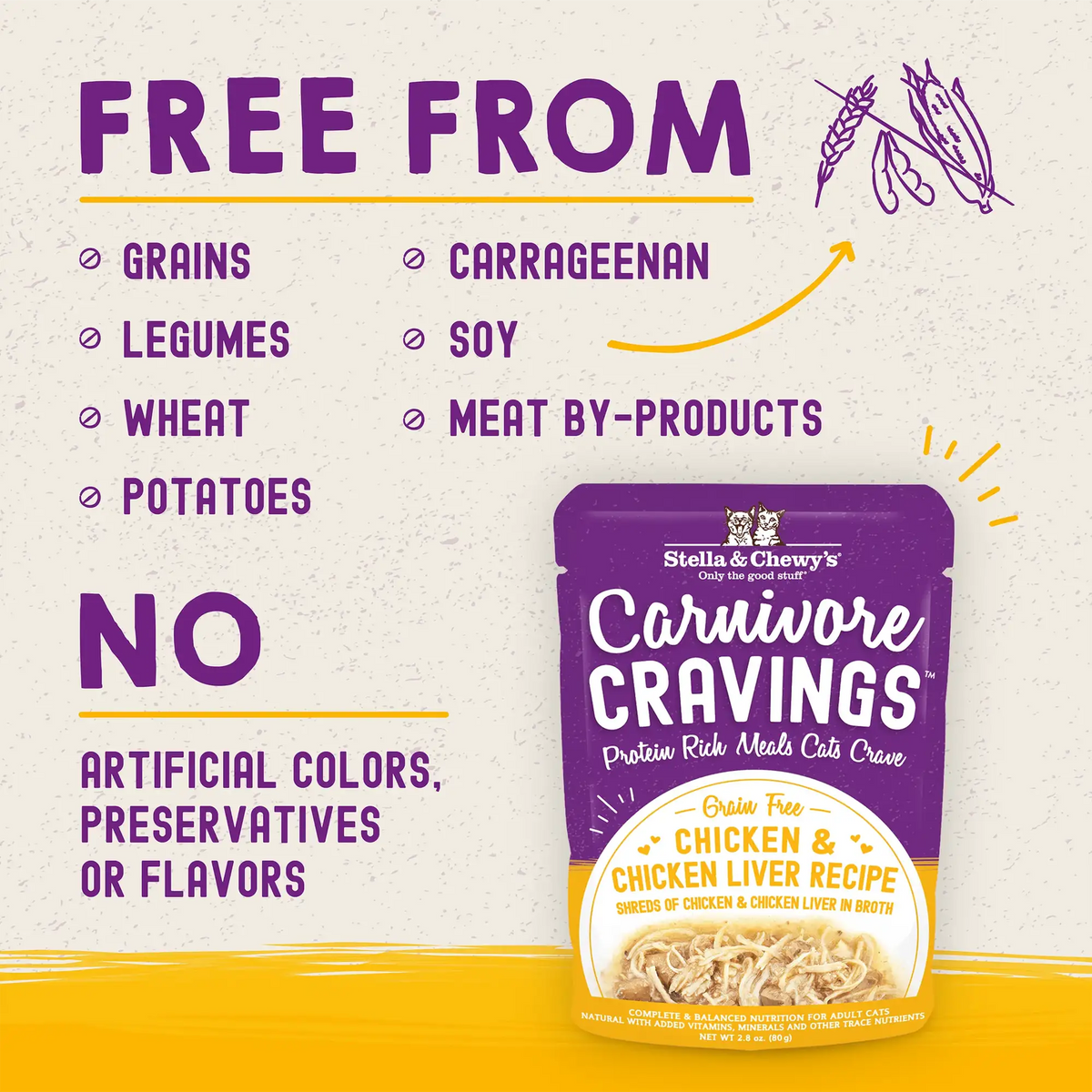 Stella &amp; Chewy&#39;s Savory Shreds Carnivore Cravings Chicken &amp; Chicken Liver Cat Food