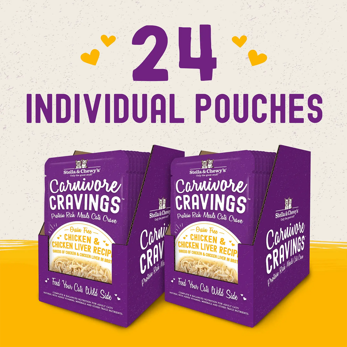 Stella &amp; Chewy&#39;s Savory Shreds Carnivore Cravings Chicken &amp; Chicken Liver Cat Food