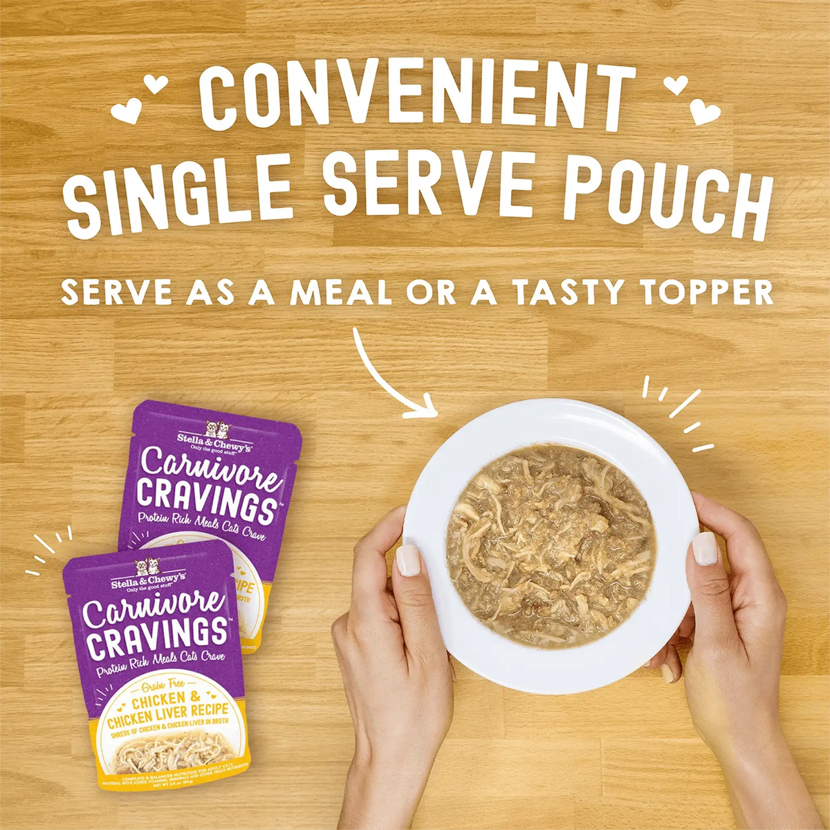 Stella &amp; Chewy&#39;s Savory Shreds Carnivore Cravings Chicken &amp; Chicken Liver Cat Food