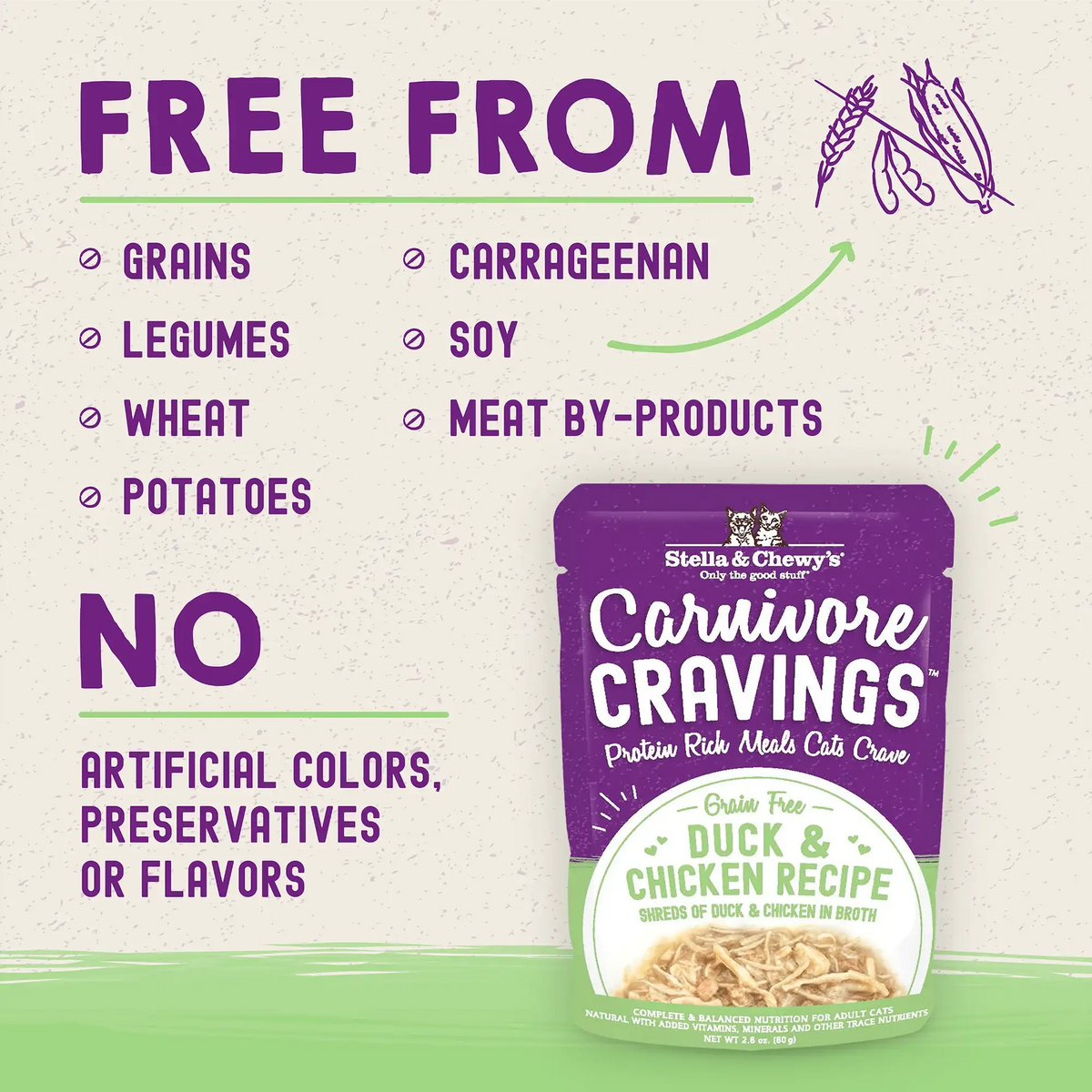 Stella &amp; Chewy&#39;s Savory Shreds Carnivore Cravings Duck &amp; Chicken Cat Food