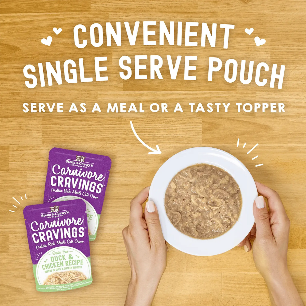 Stella &amp; Chewy&#39;s Savory Shreds Carnivore Cravings Duck &amp; Chicken Cat Food