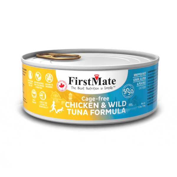 FirstMate Cage Free Chicken &amp; Wild Tuna 50/50 Formula Canned Cat Food