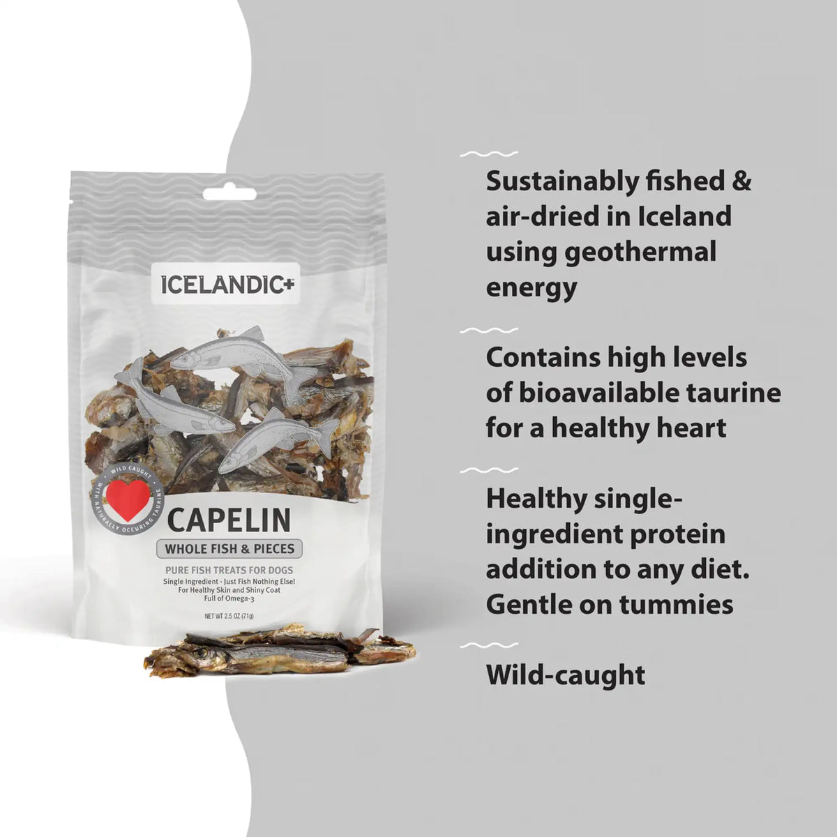 Icelandic+ Capelin Whole Fish Dog Treats