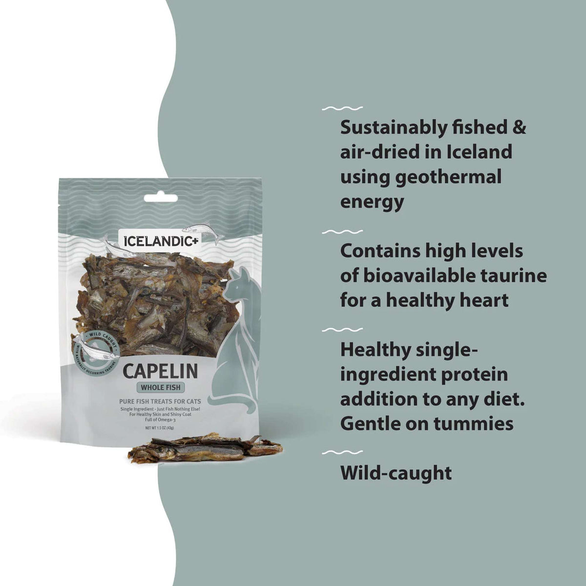 Icelandic+ Capelin Whole Fish Cat Treats