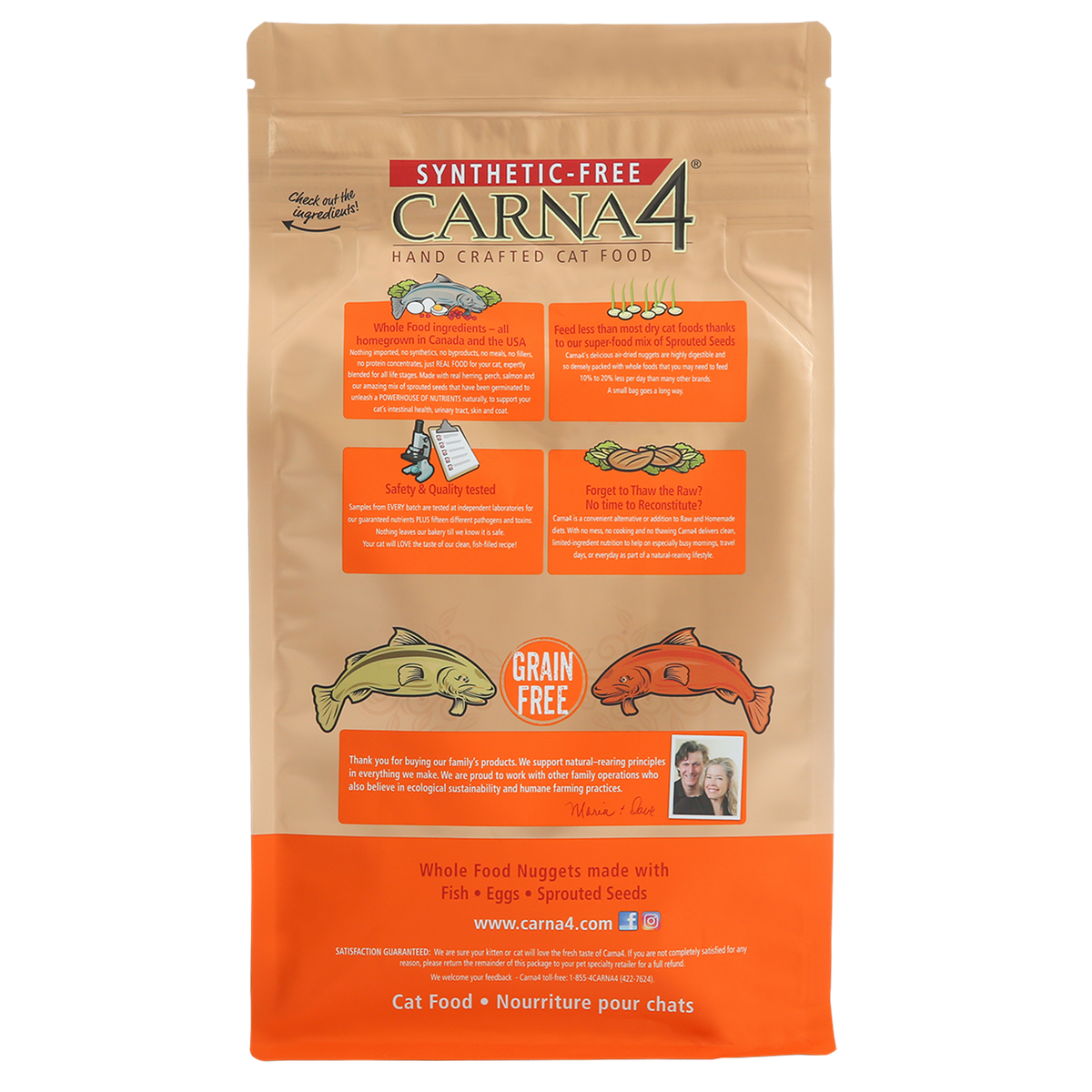 Carna4 Grain Free Fish Quick Baked Air Dried Cat Food