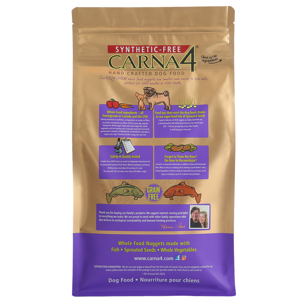 Carna4 Grain Free Easy Chew Fish Quick Baked Air Dried Dog Food