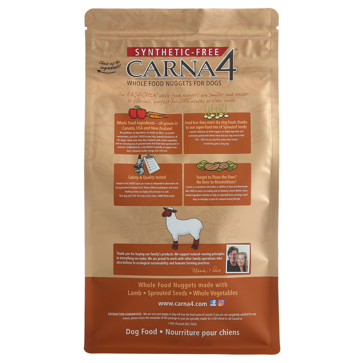 Carna4 Easy Chew Lamb Quick Baked Air Dried Dog Food