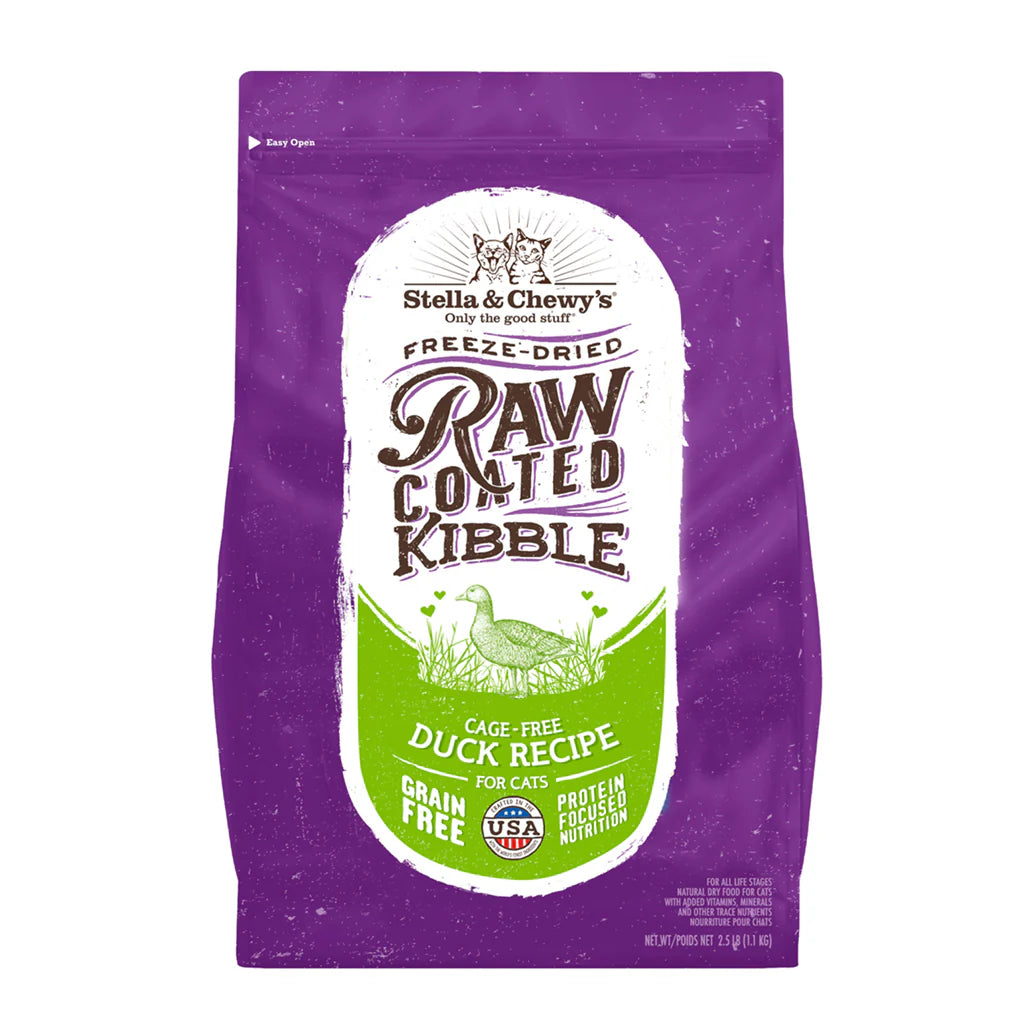 Stella &amp; Chewy&#39;s Kibble Raw Coated Duck Cat Food