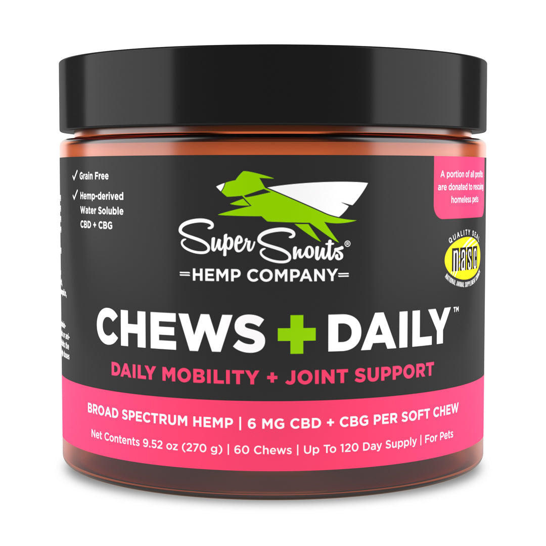 Super Snout Hemp Chews+Daily Mobility &amp; Joint Support Hemp Chews for Dogs &amp; Cats