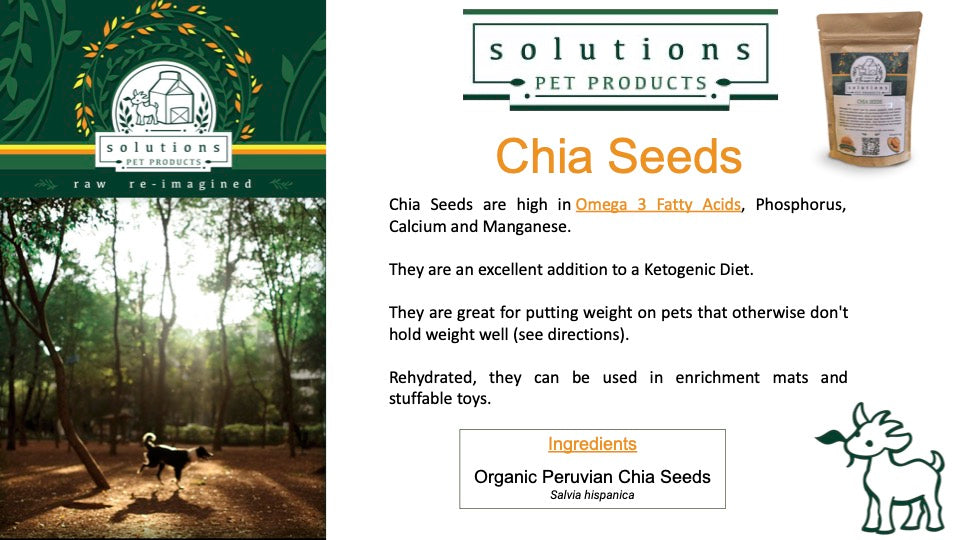 Solutions Pet Products Chia Seeds Supplement for Dogs and Cats