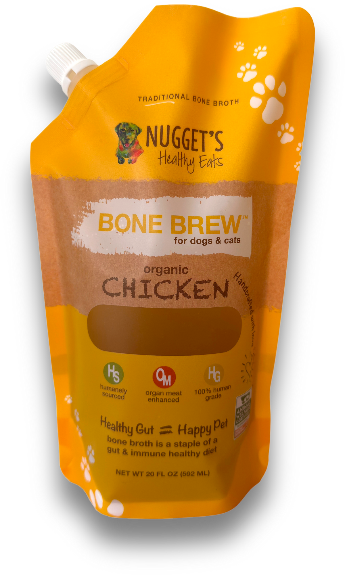 Nugget&#39;s Healthy Eats Dog &amp; Cat Frozen Bone Brew Chicken Broth