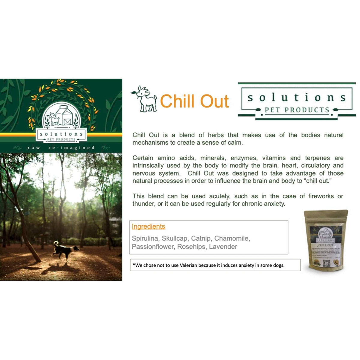 Solutions Pet Products Chill Out Calming Supplement for Dogs and Cats