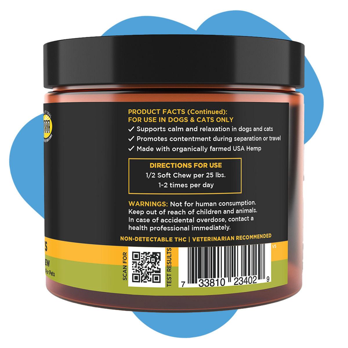 Super Snout Hemp Chill+Out Calming Hemp Chews Dog &amp; Cat Supplement