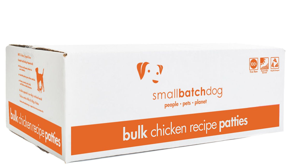Small Batch Chicken Patties Frozen Raw Dog Food