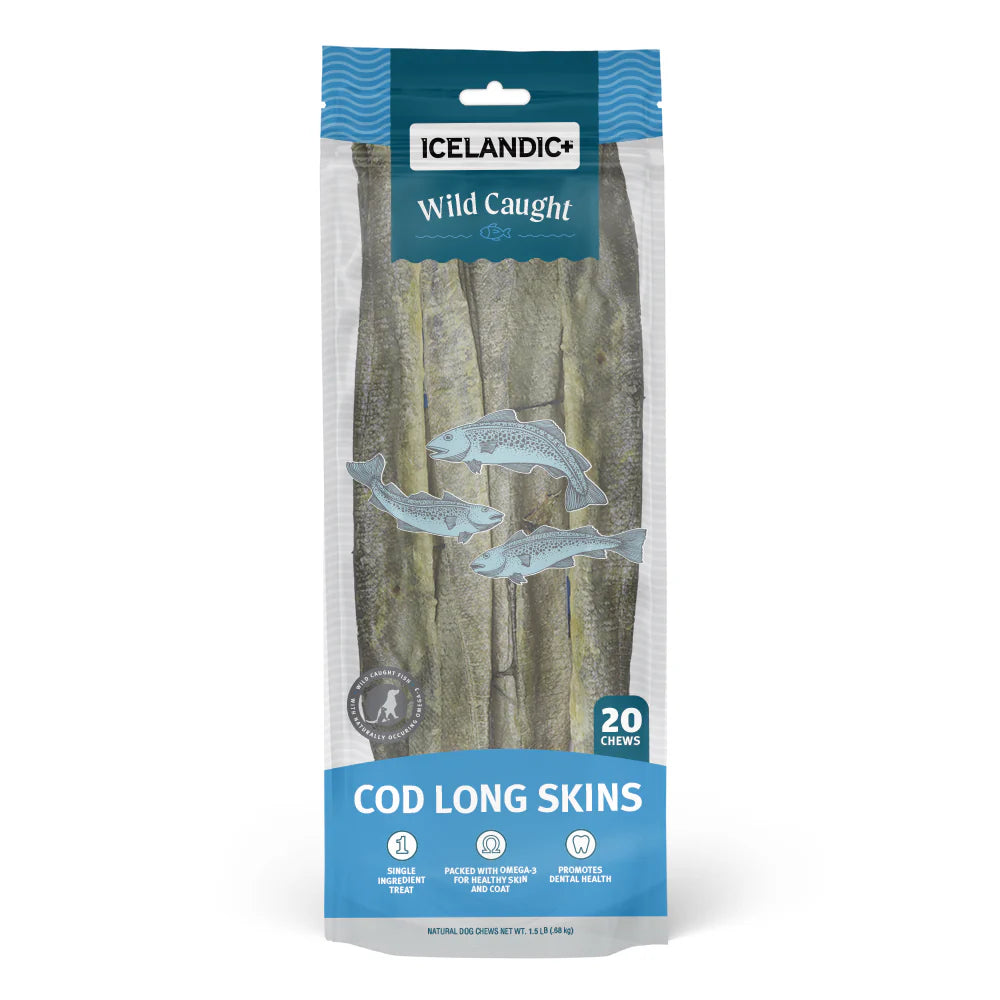 Icelandic+ Cod Skin Strips Dog Treats