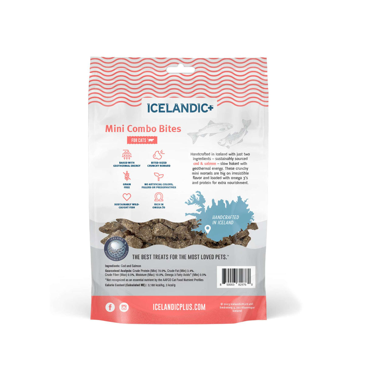 Icelandic+ Mini Combo Bites Cod &amp; Salmon Cat Treats