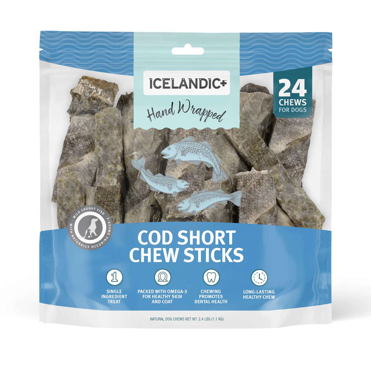 Icelandic+ Hand Wrapped Cod Stick Dog Chews