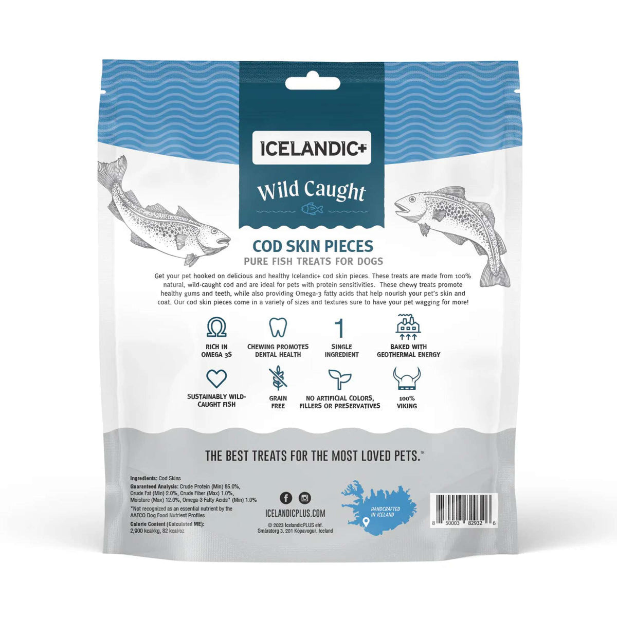 Icelandic+ Cod Skin Pieces Dog Treats