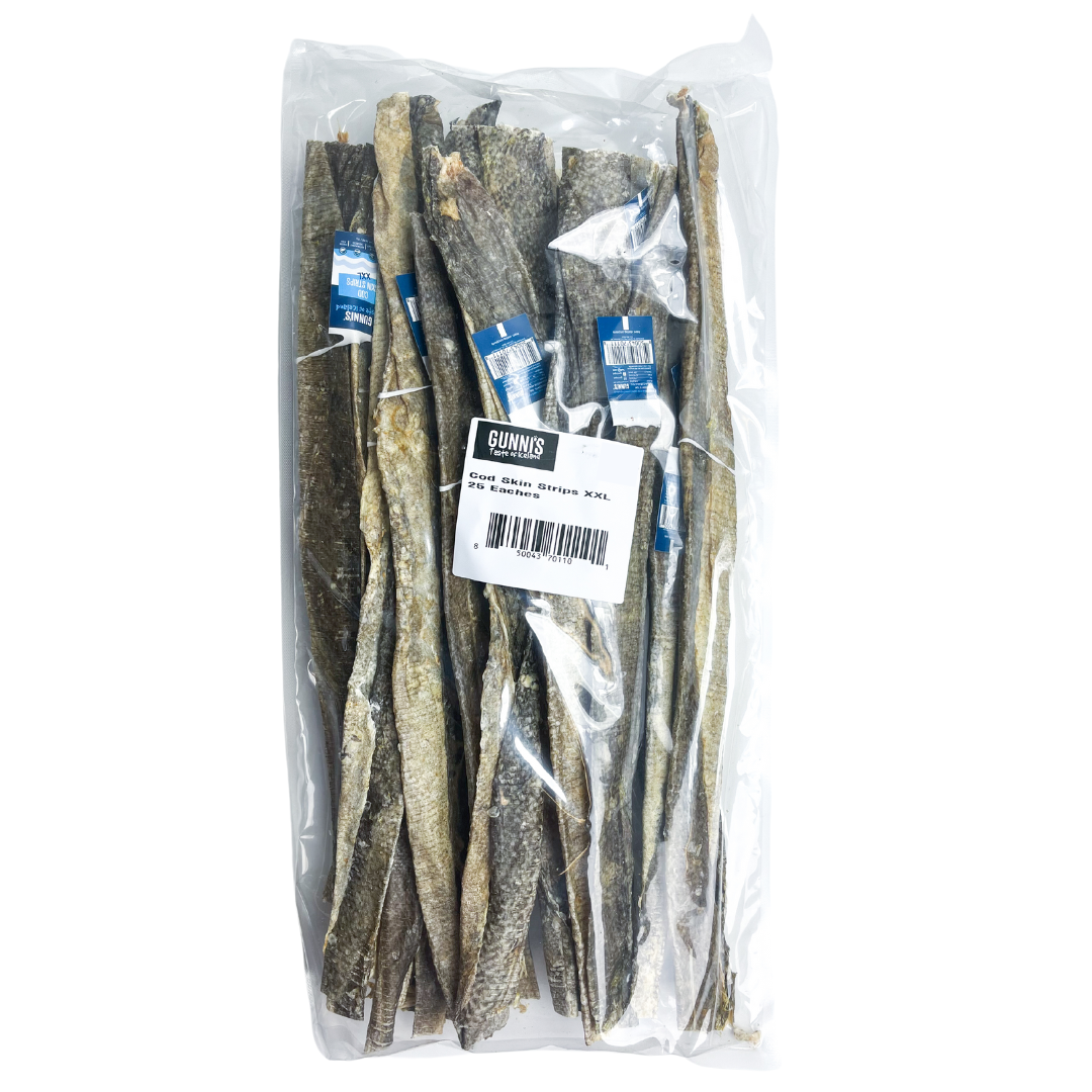 Gunni&#39;s Pet Taste of Iceland Cod Skin Strips Dog Treats