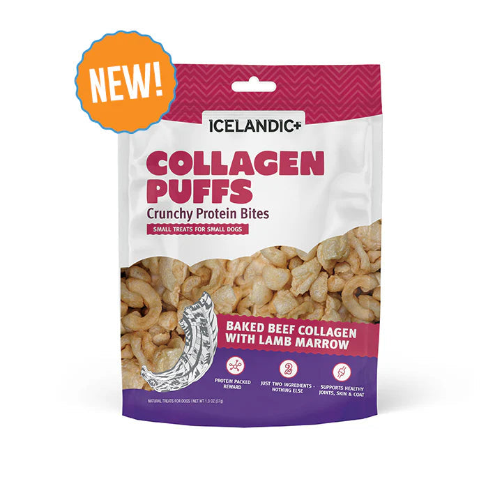 Icelandic+ Collagen Puffs Baked Beef Collagen with Lamb Marrow Dog Treats