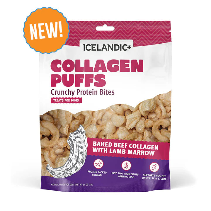 Icelandic+ Collagen Puffs Baked Beef Collagen with Lamb Marrow Dog Treats
