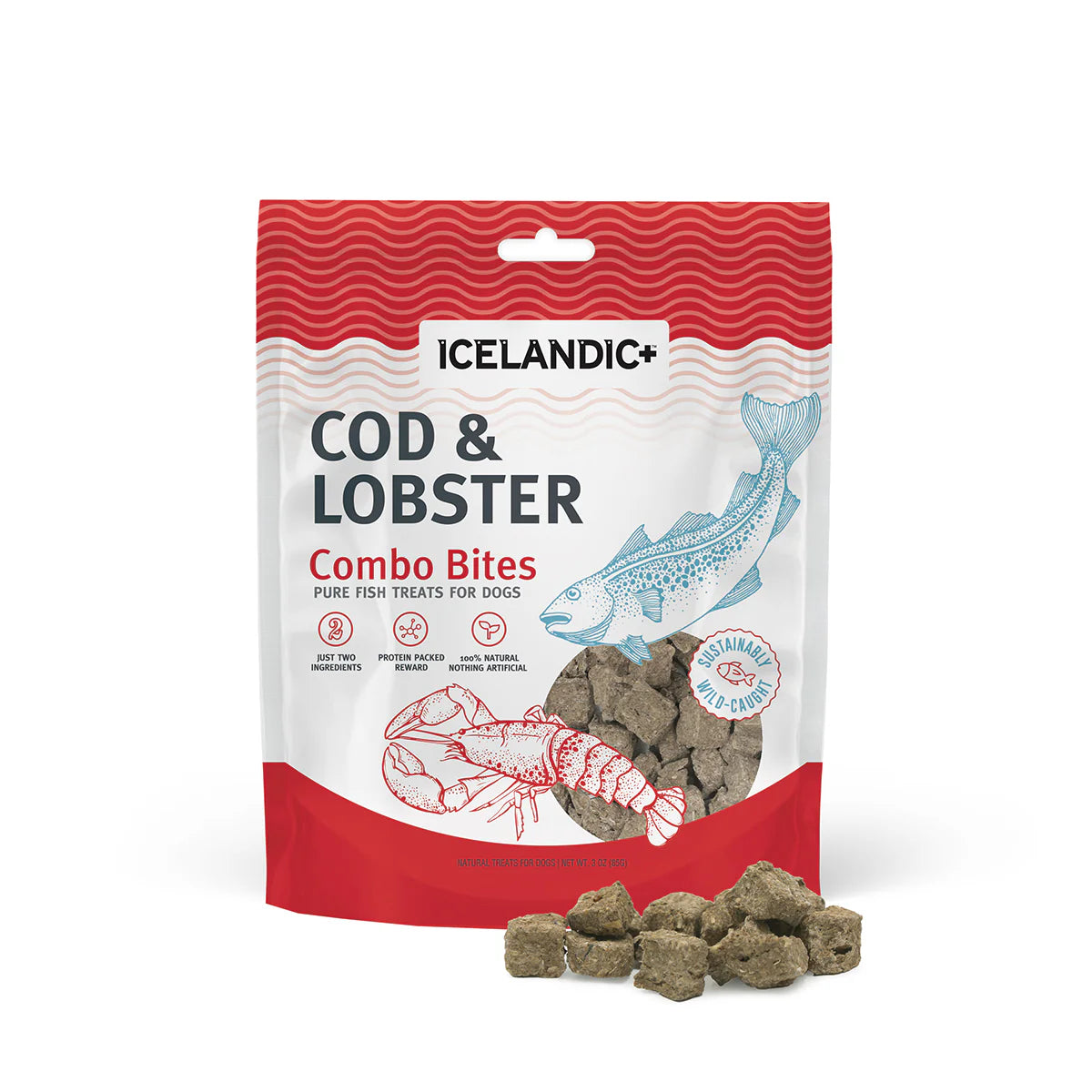 Icelandic+ Combo Bites Cod &amp; Lobster Dog Treats
