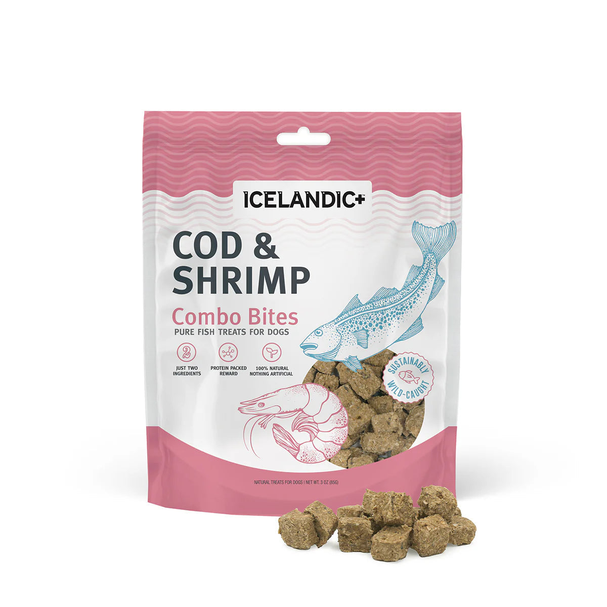 Icelandic+ Combo Bites Cod &amp; Shrimp Dog Treats