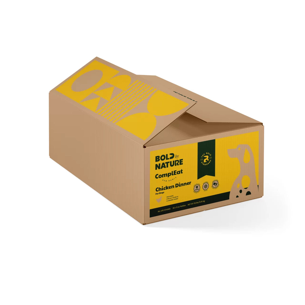 Bold by Nature ComplEat Chicken Dinner Frozen Raw Food for Dogs