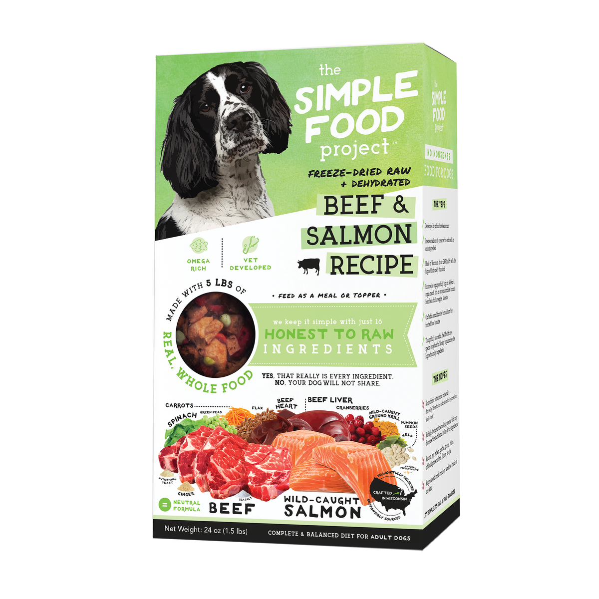 The Simple Food Project Beef &amp; Salmon Freeze-Dried Dog Food